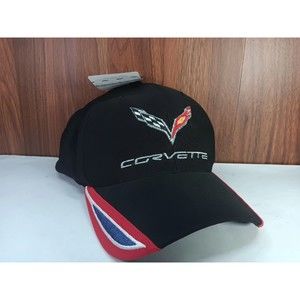 NWT‎ Corvette Mens Hat GM Official Licensed One Size Fitted Stretch Embroidered